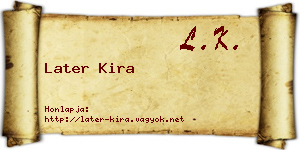 Later Kira névjegykártya